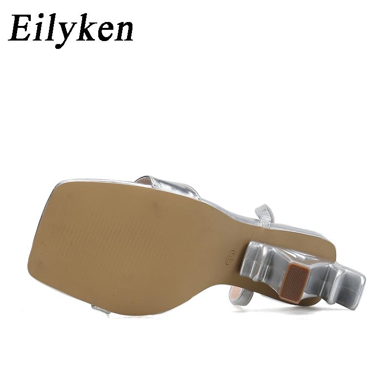 Fashion Eilyken Sexy Green Ankle Cross Strap Sandals Women Summer Fashion Open Toe Club Stripper Design Fretwork Heels Ladies Shoes