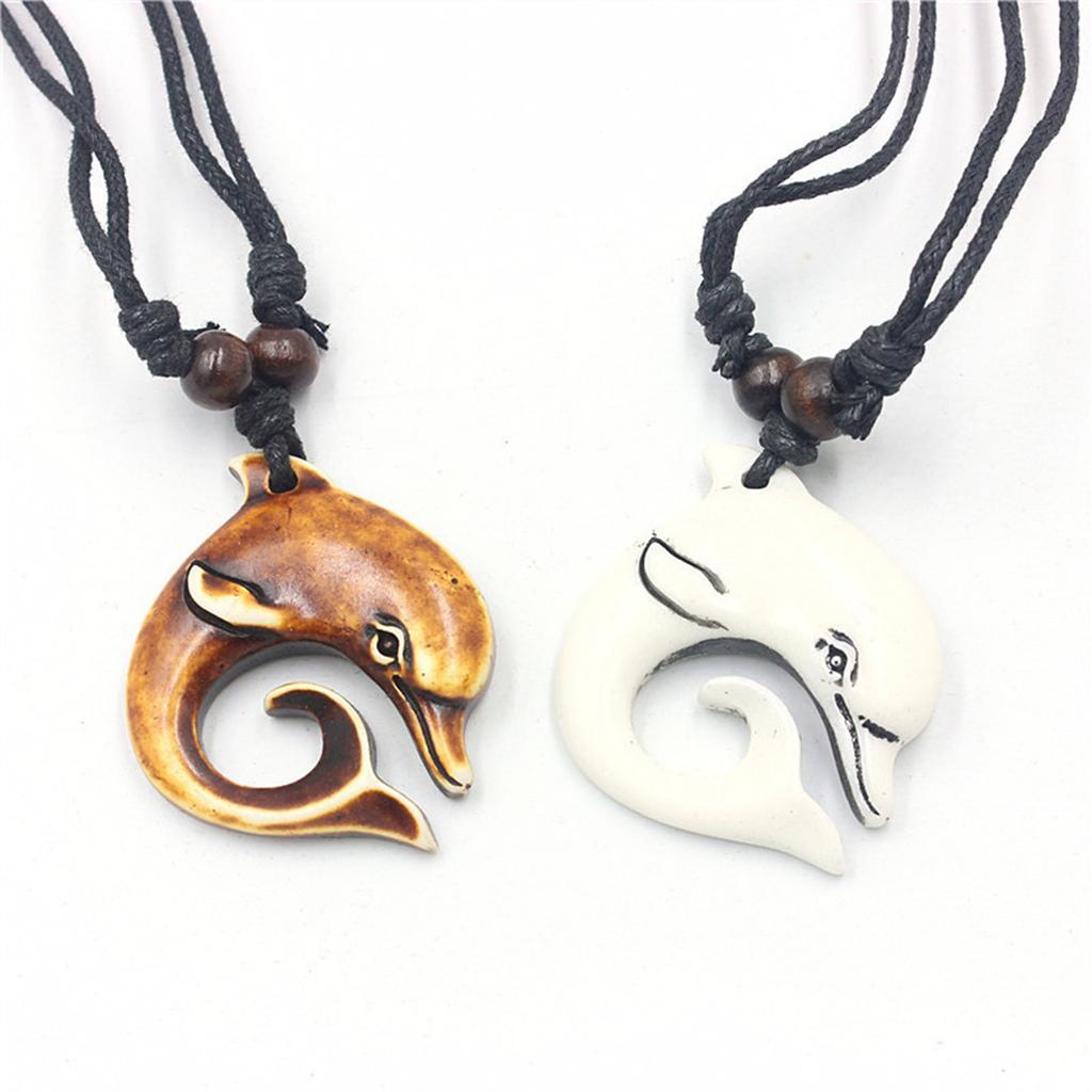 Ожерелье с подвеской в виде дельфина из смолы, регулируемая длина, ручная работа, цепочка для ключицы, ювелирное изделие для повседневной или официальной одежды