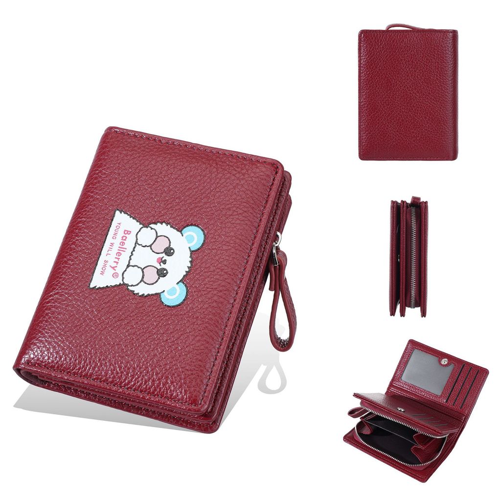 Ladies Wallet With Cartoon Pu Material For Daily Use And Card Storage
