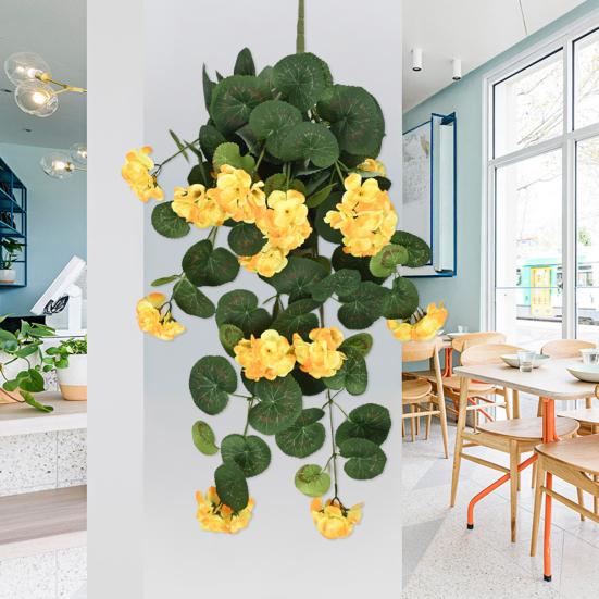 Подвесная искусственная Malus Spectabilis 11 веток Устойчивый к УФ-лучам Реалистичный искусственный цветок Свадебная вечеринка В помещении На открытом воздухе Сад Настенный декор Искусственный цветок