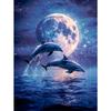 5d DIY Diamond Painting Cross Stitch Moon Dolphin Diamond Embroidery Mosaic Full Round Drill Home Decor