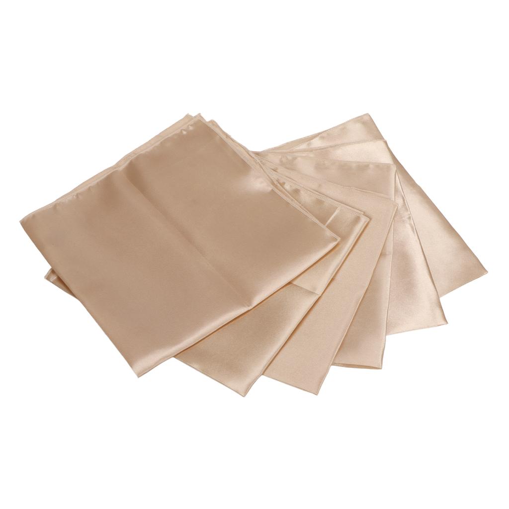 24pcs Quadrate Satin Napkin 17x17inch Soft Glossy Delicate Table Napkins for Weddings Party