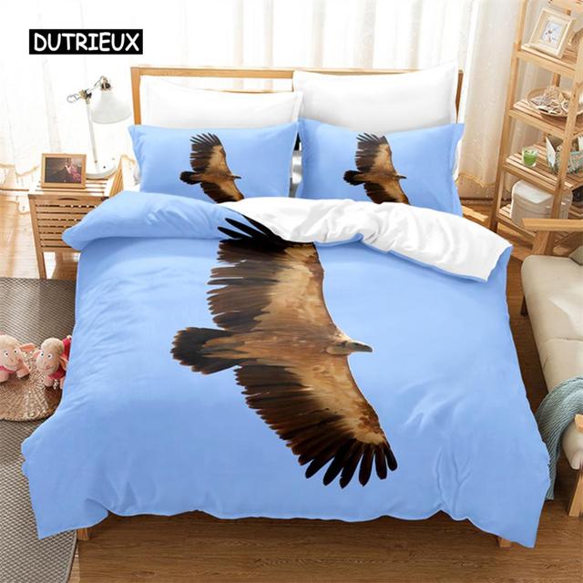 Комплект постельного белья Blue Sky Eagle Queen, комплект пододеяльников, постельное белье, постельное белье с цифровой печатью, комплект пододеяльников королевского размера, комплект постельного белья