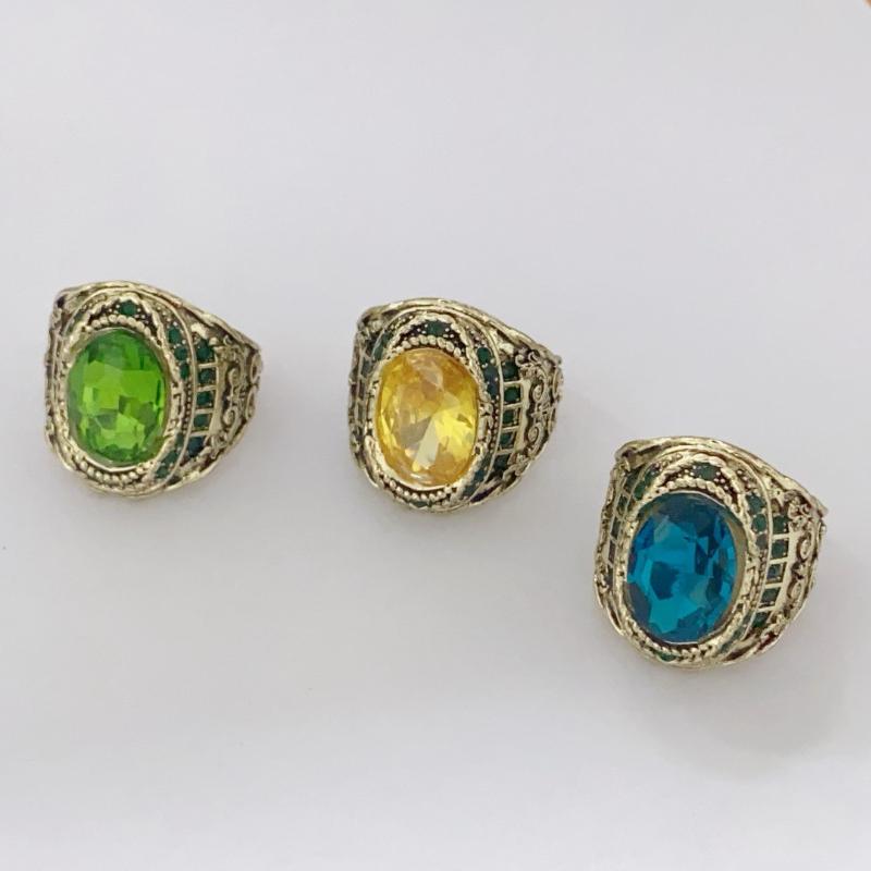 Кольцо с инкрустацией в стиле ретро «конский глаз» из европейского и американского модного дворца с цирконием для мужчин