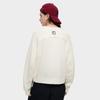 Fila Fusion Повседневная хлопковая толстовка с круглым вырезом для женщин толстовка Облачно-белый T11W443206FWT