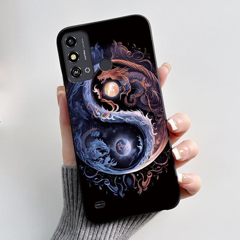 Чехол для ZTE Blade A53 Чехол для телефона ZTE Blade A53 Pro Задняя крышка Силиконовый Мягкий Черный ТПУ Роскошный Милый Любовь Кролик Забавный Бампер Защитный корпус