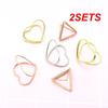 2SETS Message Card Stand For Party Wedding Banquet Double Layer Universal Party Supplies Heart Message Holder Photo Clip
