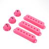 3Pcs Plastic Single Coil Pickup Covers 48mm 50mm 52mm Replacement for Electric Guitar(Pink)