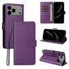 For iPhone 17 Pro Max Case RFID Blocking 3 Card Slots PU Leather Phone Cover with Wrist Strap
