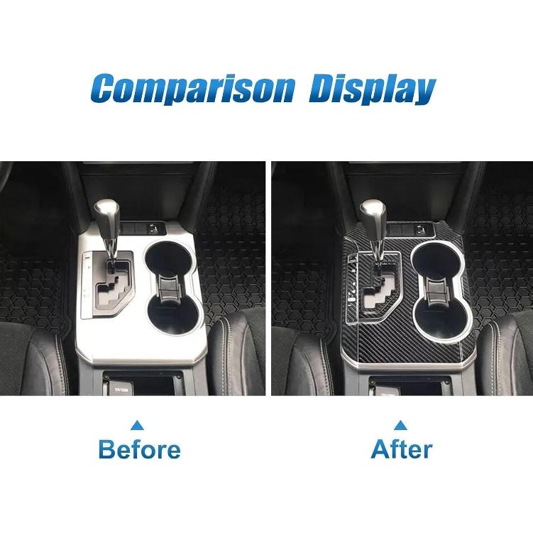 Priprilod Interior Trim Carbon Fiber Center Console Gear Shift Panel Cover Interior Compatible with Toyota Camry 2012 2013 2014