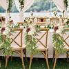 Rose Eucalyptus Wedding Chair Back Flower Rustic Pew Rose Flower  Party Home Decor