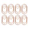 100pcs Paper Clips Portable Heart Shape Rustproof Electroplated Metal Paperclips Office Supplies Rose Gold
