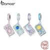 925 Sterling Silver Moon/Star Tarot Card Pendant Charm Fit Original Bracelet & Necklaces Jewelry DIY 925 Bamoer Beads