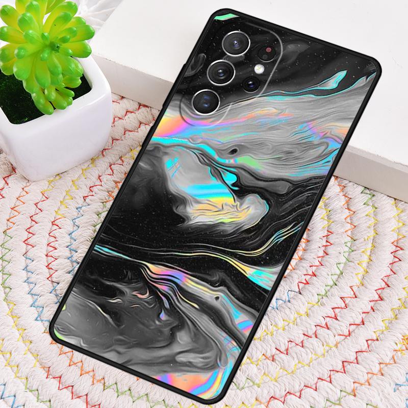 Силиконовый чехол для телефона с неоновым мраморным рисунком для Samsung Galaxy note 10 pro S26 S25 S24 S23 S22 S21 Plus S25Ultra Capa Cover