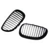 2PCS Front Kidney Racing Grille for BMW E60 E61 M5 Series 2003-2010 Single Line Modification Sport Grilles Hood Grill Car Stying
