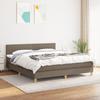 3140789 vidaXL Divan Bed with Mattress Taupe 160x200 Cm Fabric