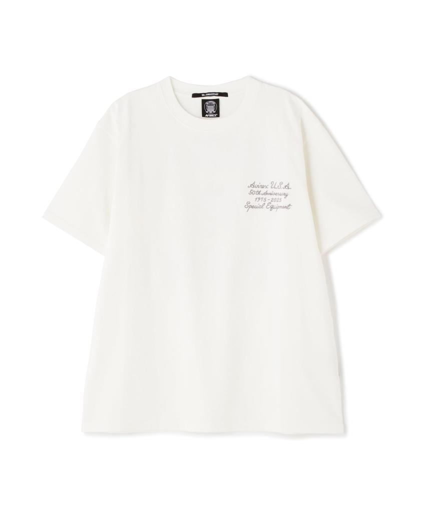 Юбилейная футболка-поло Avirex с кожаными нашивками, мужская, M, 030, белая, 783-5134013