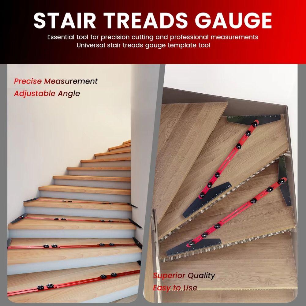 Heavy Duty Stair Tread Jig Adjustable Stair Tread Layout Measuring Gauge Stair Tread Template Tool