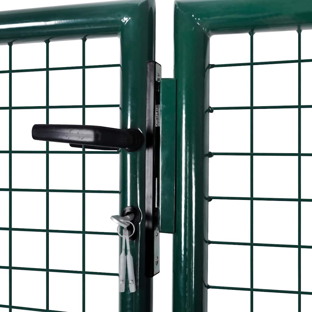 Garden Gate Steel 300x125 cm Green