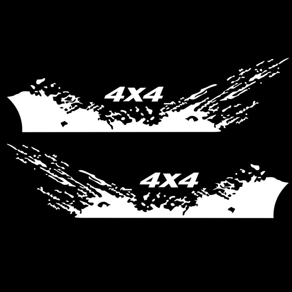 4 шт. автомобильные наклейки 4X4 Off Road (40*10 см) + горная графическая наклейка (190*50 см) наклейка для автомобиля грузовика