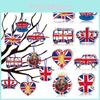 British Monarch Themed Party Supplies Colorful Paper Cutouts With Ribbon