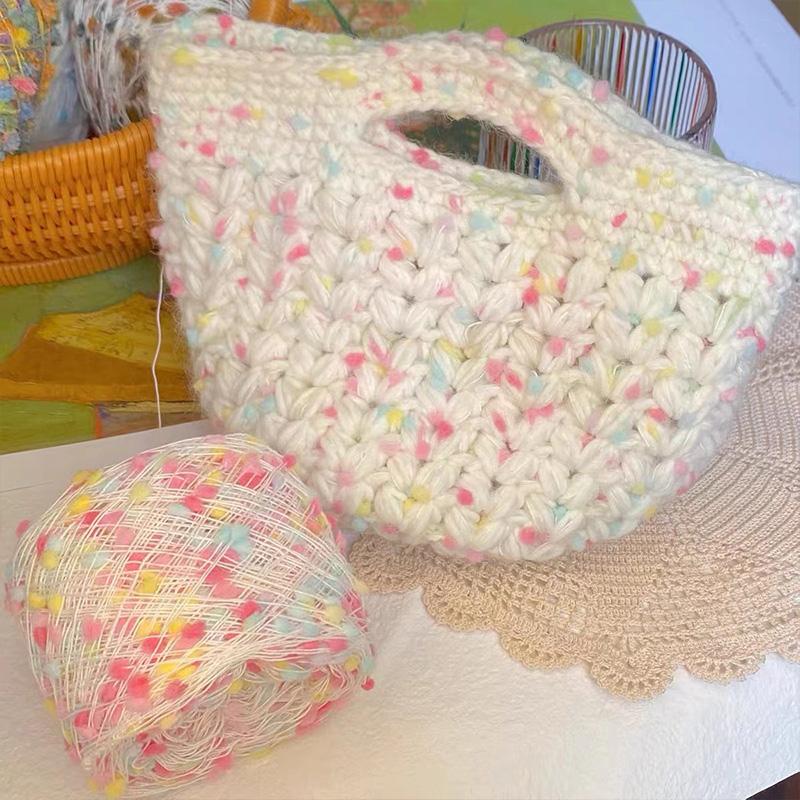 50g/Roll DIY Thread Yarn Thick Thread Woolen Yarn Crochet Blended Yarn Scarf Hand Knitting Colorful