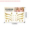Gold Glitter Stickers Face Eyeliner Tattoo Flash Temporary Waterproof Makeup Decals for Girls Party Music Festival