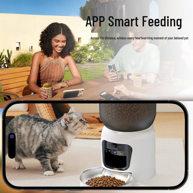 Remote Self-Service Automatic Cat Feeder with Camera – Smart Pet Feeder