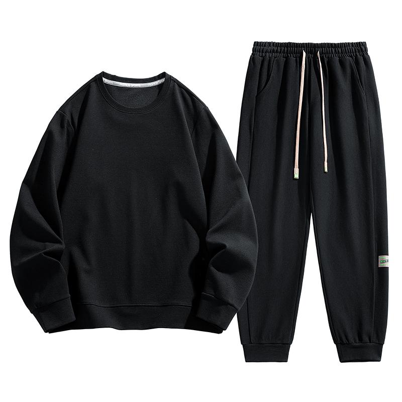 Осенний пуловер с круглым вырезом, повседневный модный свитер, комплект из двух частей, длинный комплект