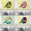 Living Room Bedroom Tapestry Cute Cartoon Bird Pattern Fashion Home Decoration Tapestry