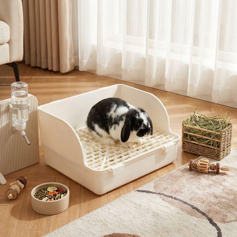 Anti-spill Rabbit Litter Tray Splash-Proof Rabbit Training Toilet Pet Toilet Box Pet Supplies