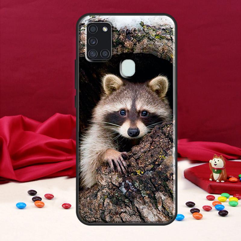 Чехол с изображением енота для Samsung Galaxy A34 A54 A14 A12 A22 A32 A52 A51 A71 A50 A53 A73 A13 Задняя крышка