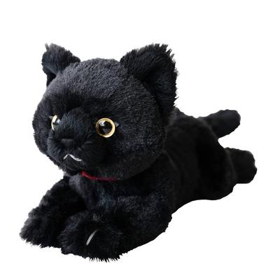 Мягкая игрушка кошка Sun Lemon на коленях, черная, SS, 11 x 12 x 29см, животное, P-8032