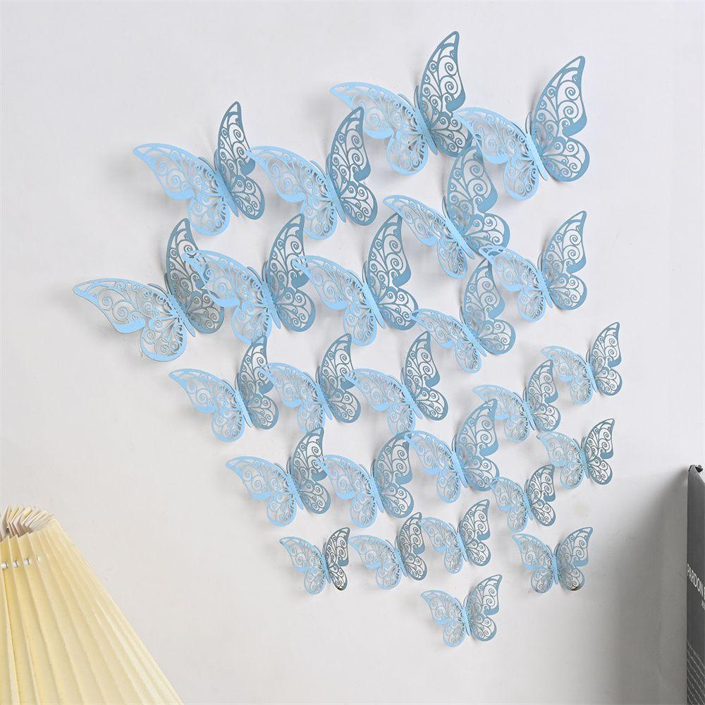 Butterflies Art Hollow Butterflies Decals 3D Butterfly Stickers Wall Decals Wall Art Decor