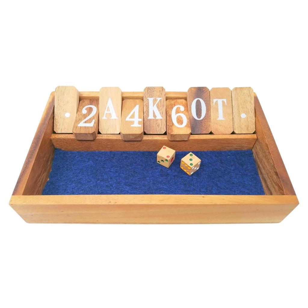 KINOKINO Jackpot PRO Dice Game Wooden Dice (Blue)
