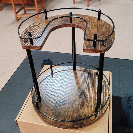 Органайзер Lazy Susan для специй, регулируемая высота, простая установка, вращающийся поворотный столик, настольная стойка для хранения приправ