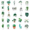 50 Cartoon Green Plant Stickers: DIY Decor for Laptops, Cars, and Scooters