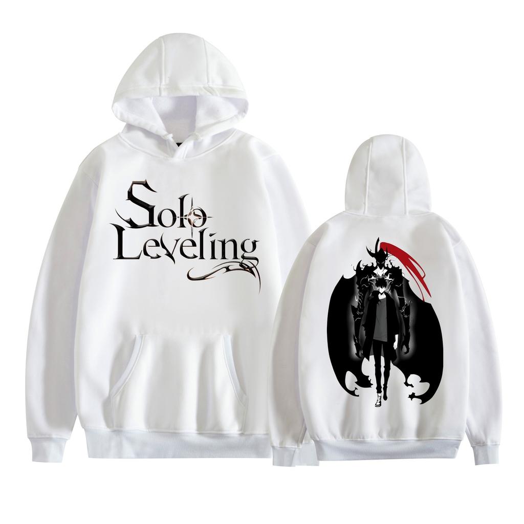 Hot Anime Solo Leveling Sung Jin-Woo Printed Hooded Men Women Prevalent Hoodies Casual Loose Pullover Harajuku Male Sweatshirt