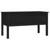 Vidaxl Stolik Kawowy, Czarny, 102X49X55 Cm, Lite Drewno Sosnowe