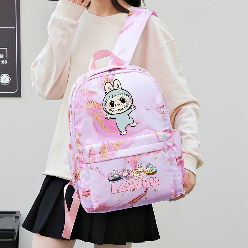 4Pcs/set Cute Anime Printed Backpack Lunch Bag Pencil Bag 750Ml Water Bottle Girl Student Large Capacity Waterproof Schoolbag