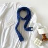 Нишевый дизайн тонкий и узкий длинный шарф осень и зима мода ощущение высокого класса однотонный шерстяной шарф женский теплый универсальный шарф