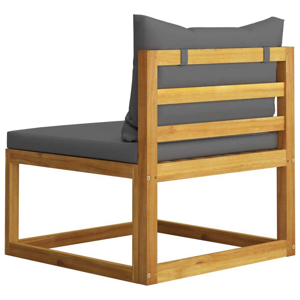 4 Piece Garden Lounge Set with Cushions Solid Acacia Wood