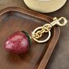 Клубничный брелок, подвеска-шарм для сумки, кольцо для ключей для женщин, мужчин, ювелирные изделия, аксессуары для сумки и ключей, подарок