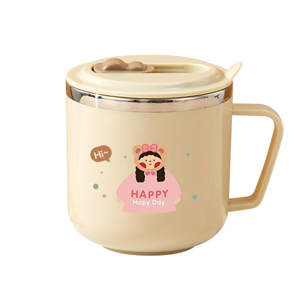 316 Stainless Steel Straw Water Cup Double Wall Drinking Cup Cute Insulated Mug for Children