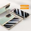 Гальванизированный чехол из гладкой кожи на пружинных петлях для Samsung Galaxy Z Fold 7, всесторонняя защита, задняя крышка из закаленного стекла