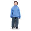 1:12 Dollhouse Young Man Figures Miniature Porcelain People with Blue Sweater Decoration
