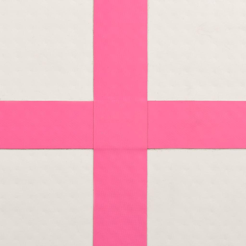Inflatable Gymnastics Mat with Pump 300 x 100 x 15 cm PVC Pink