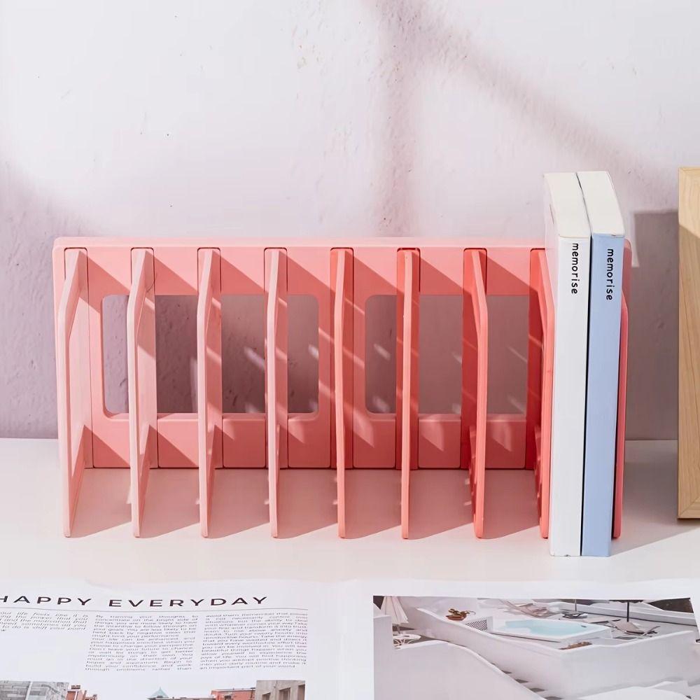 Dividers Detachable Bookends Non-slip Vertical Book Holder Portable File Storage Bookshelf Bedroom