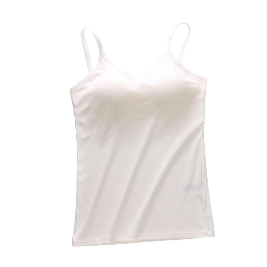 Женская майка-топ без рукавов, женская летняя цельная без стального кольца с нагрудной накладкой
