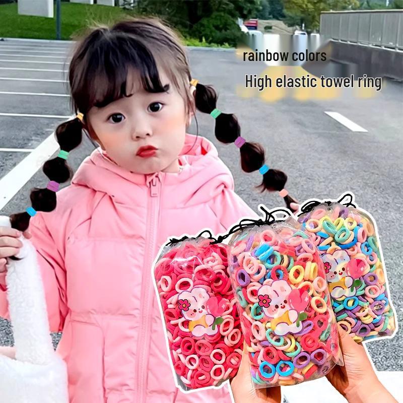 Детская цветная высокоэластичная резинка для волос - Бесшовная резинка, не повреждающая волосы, для младенцев и девочек